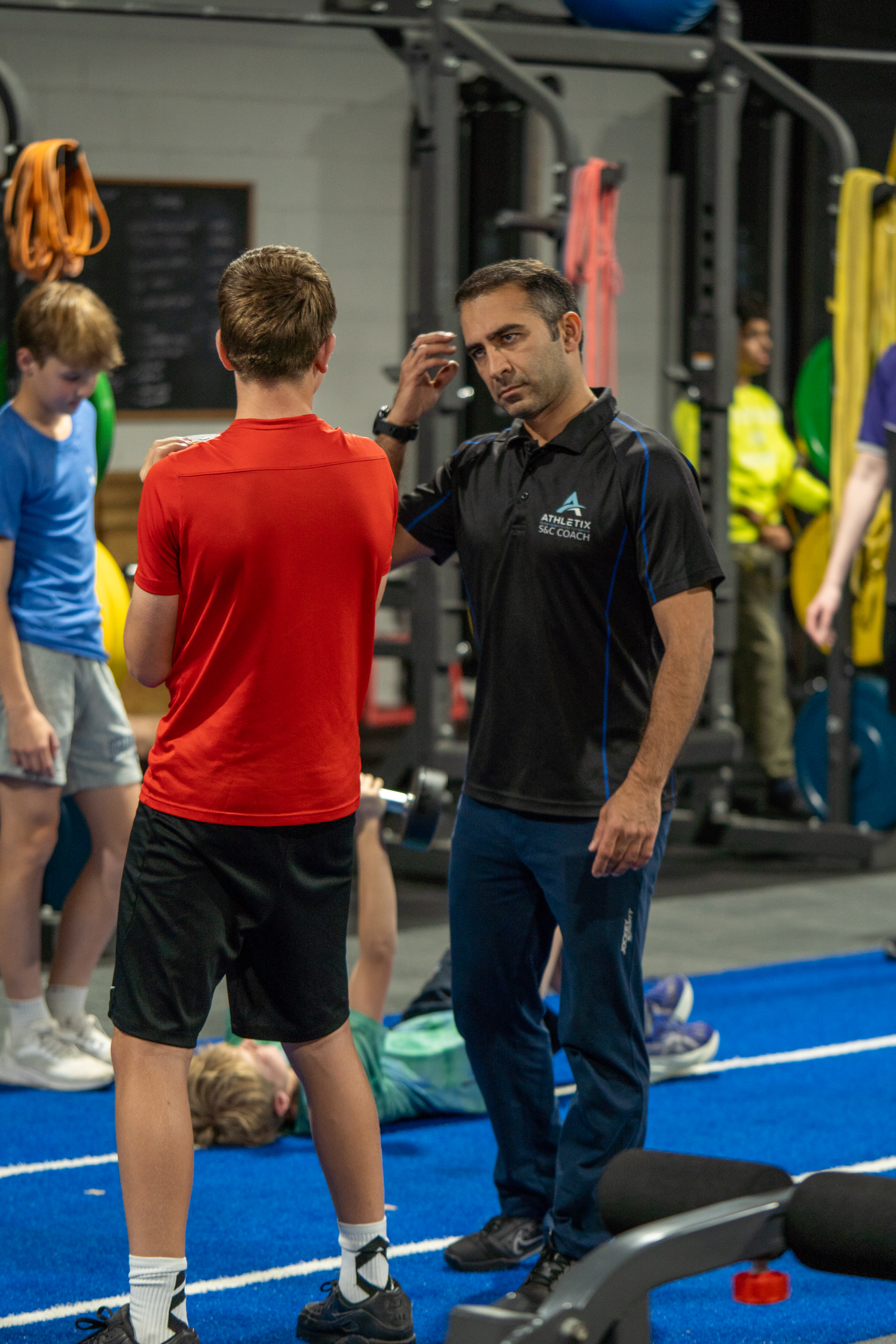 Youth athletes training at ATHLETIX Athletic Development gym